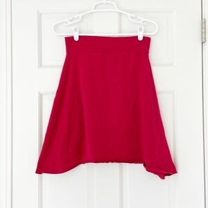 GLOBAL GIRLFRIEND skirt size S red organic cotton stretch soft elastic waist